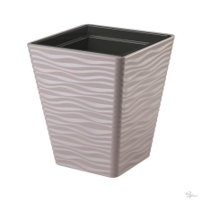  Kaspó SAHARA szögletes ültetõ betéttel 40 mûanyag 39x44 cm barna dekorációs kellék