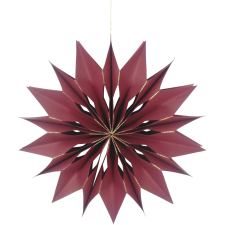  Kassia felakasztható dísz sötétpiros hópehely 50 cm karácsonyi dekoráció