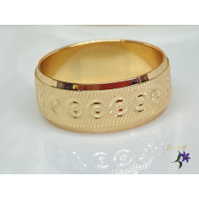  Katerini gold antiallergén metszett széles karikagyűrű különleges peremmel 18K gyűrű