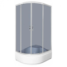  Katia 80x100 cm aszimmetrikus íves zuhanykabin zuhanytálcával kád, zuhanykabin