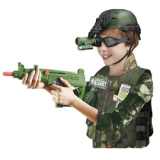  Katonai jelmez szett éjjellátó lámpával jelmez