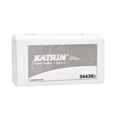 Katrin Kéztörlő "C" hajtogatott 125lap 2rétegű 33x24cm fehér 100%cell Katrin Plus 34430
