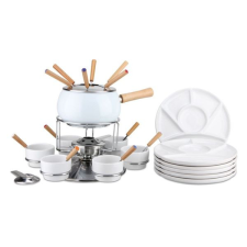 Kaufgut Fondue készlet 6 személyre EVA fehér lucido 29 darab edény