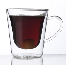. Kávés-teás bögre, duplafalú üveg, 29,5cl, 2db-os szett, "Thermo" ajándéktárgy