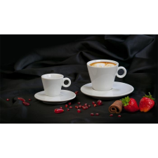 . Kávéscsésze+alj, fehér, 22cl, 6db-os szett, "CoffeeTime" ajándéktárgy