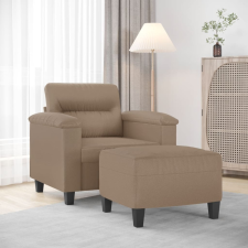  kávészínű műbőr kanapéfotel lábtartóval 60 cm bútor