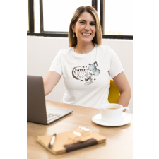  Kávézni kell fehér póló egyedi ajándék