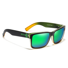 KDEAM napszemüveg polarizált fekete zöld-sárga KD505 UV400 férfi női uniszex