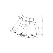 KDESIGN - Páraelszívó GLENDA SAROK T600 páraelszívó