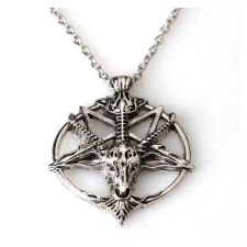  Kecskefej pentagram medál lánc, med52 medál
