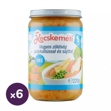 Kecskeméti vegyes zöldség pulykahússal és sajttal, 8 hó+ (6x220 g) bébiétel