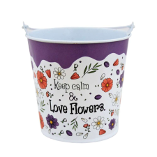 Keep calm & love flowers 10 cm-es virágtartó kerti tárolás