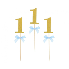 Kék 1st Birthday díszítő pálca 10 db-os party kellék