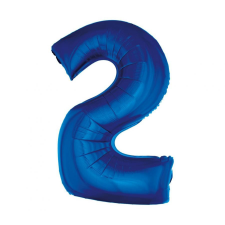 Kék 2-es B&C Blue szám fólia lufi 92 cm party kellék