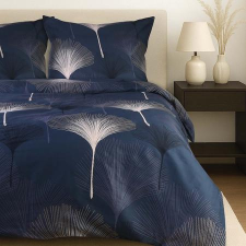  Kék ginko mintás egyszemélyes pamutszatén ágyneműhuzat lakástextília