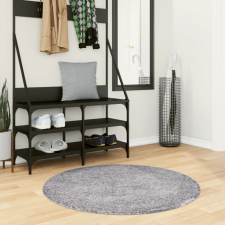 Kék hosszú szálú bozontos modern szőnyeg Ø 100 cm lakástextília