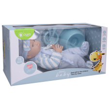 Kék kezeslábasos baba 40 cm baba