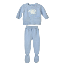  kék, kötött bébi pulóver és nadrág – 68 cm gyerek pulóver, kardigán