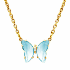  Kék kristálypillangós gyerek nyaklánc medállal nyaklánc