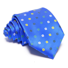  Kék nyakkendő - virágmintás nyakkendő