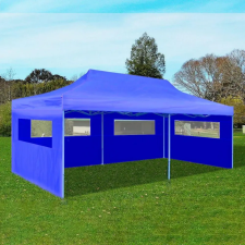  kék összecsukható pavilon 3 x 6 m kerti tárolás
