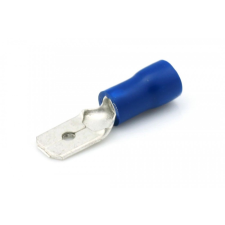 Kék részben szigetelt saru 1.5-2.5mm² 6.3mm elektromos autós kellék