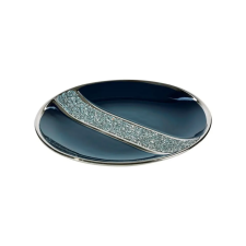  Kék színű asztali tál, kristály díszítéssel dekoráció