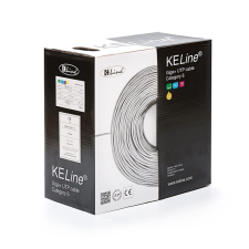 KELine UTP CAT6 4x2xAWG24 PVC kábel 305 m kábel és adapter