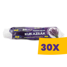 Kelly húzózáras illatosított szemeteszsák Levendula 40L - 50*60cm, 15db/tek (Karton - 30 tekercs) tisztító- és takarítószer, higiénia