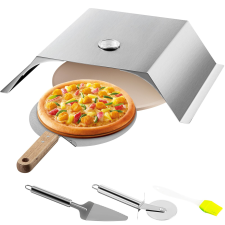 Kemence, hordozható pizzasütő szett grillhez pizzasütő