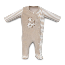 Kenguru Gold Hosszú Ujjú Plüss Rugdalozó Mogyoró Csíkos Róka - 56 rugdalózó