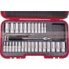 Kennedy metrikus/af hosszú dugókulcs készlet 1/2" meghajtóval (30 db-os) - KEN5827997K