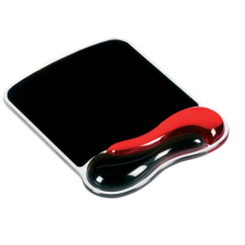 Kensington Egéralátét csuklótámasszal, géltöltésű, KENSINGTON "DuoGel", fekete-piros asztali számítógép kellék