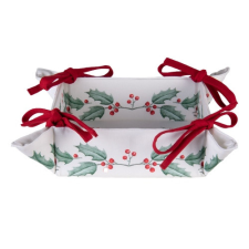 Kenyérkosár 35x35cm, pamut, Holly Christmas konyhai eszköz