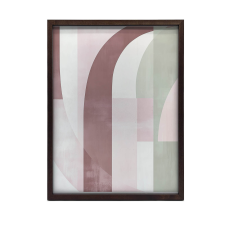 KÉP ELEGÁNS ABSZTRAKT RÓZSASZÍN ZÖLD KERET NÉLKÜL 60x90 CM MATT PAPÍR grafika, keretezett kép