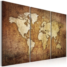 Kép - falitérkép - World Map: Brown Texture Világtérkép 120x80 térkép