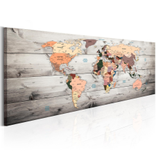 Kép - falitérkép - World Maps: Wooden Travels Világtérkép 150x50 térkép