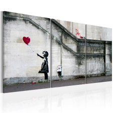  Kép - Mindig van remény (Banksy) - triptych 120x60 grafika, keretezett kép