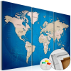  Kép parafán - Ink Journey [Cork Map] Parafa világtérkép - vászonkép 120x80