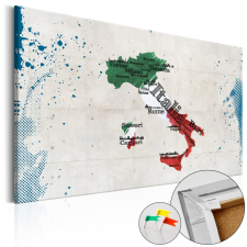  Kép parafán - Italy [Cork Map] Parafa Olaszország térkép - vászonkép 60x40 térkép