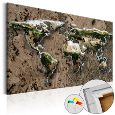  Kép parafán - Wild World [Cork Map] Parafa világtérkép - vászonkép 90x60 térkép