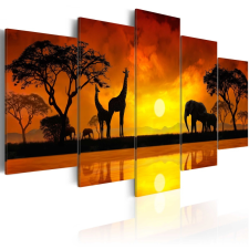 Kép - Savanna - sunset 100x50 grafika, keretezett kép