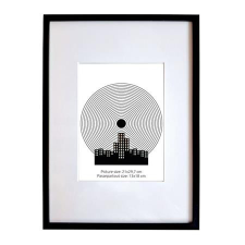 . Képkeret, 21x29,7 cm, aluminium keret, "Fotoplus", fekete fényképkeret