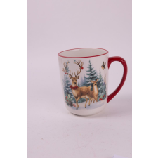 Kerámia karácsonyi bögre szarvas fenyőfával 500ml bögrék, csészék