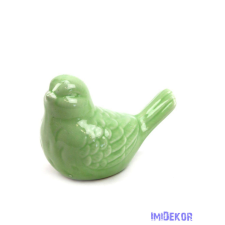  Kerámia madár közepes - Zöld dekorációs kellék