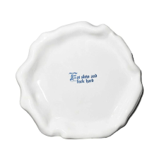 Kerámia tányér, Incartato Ceramics, Eat slow, The Issues Collection, Ø 28 cm, fehér tányér és evőeszköz