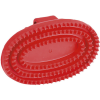 Kerbl Junior ovális lóvakaró kézpánttal gyerekeknek (120 x 75 mm | Piros)