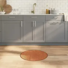  kerek barna bambusz szőnyeg 60 cm lakástextília
