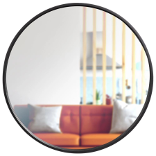  Kerek fali tükör fekete fa kerettel 50 cm bútor