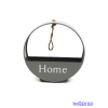  Kerek fém tartó Home felirattal 20cm - Szürke
